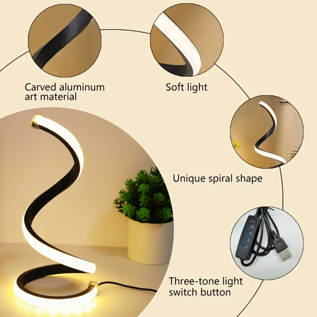 LED spiral de mesa