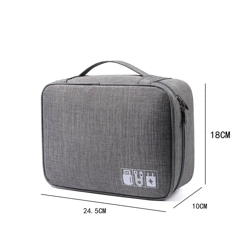 Multi-functional Large Capacity Waterproof Digital Electronic Organizer USB Data Line Charger Headphone Wire Travel Storage Bag