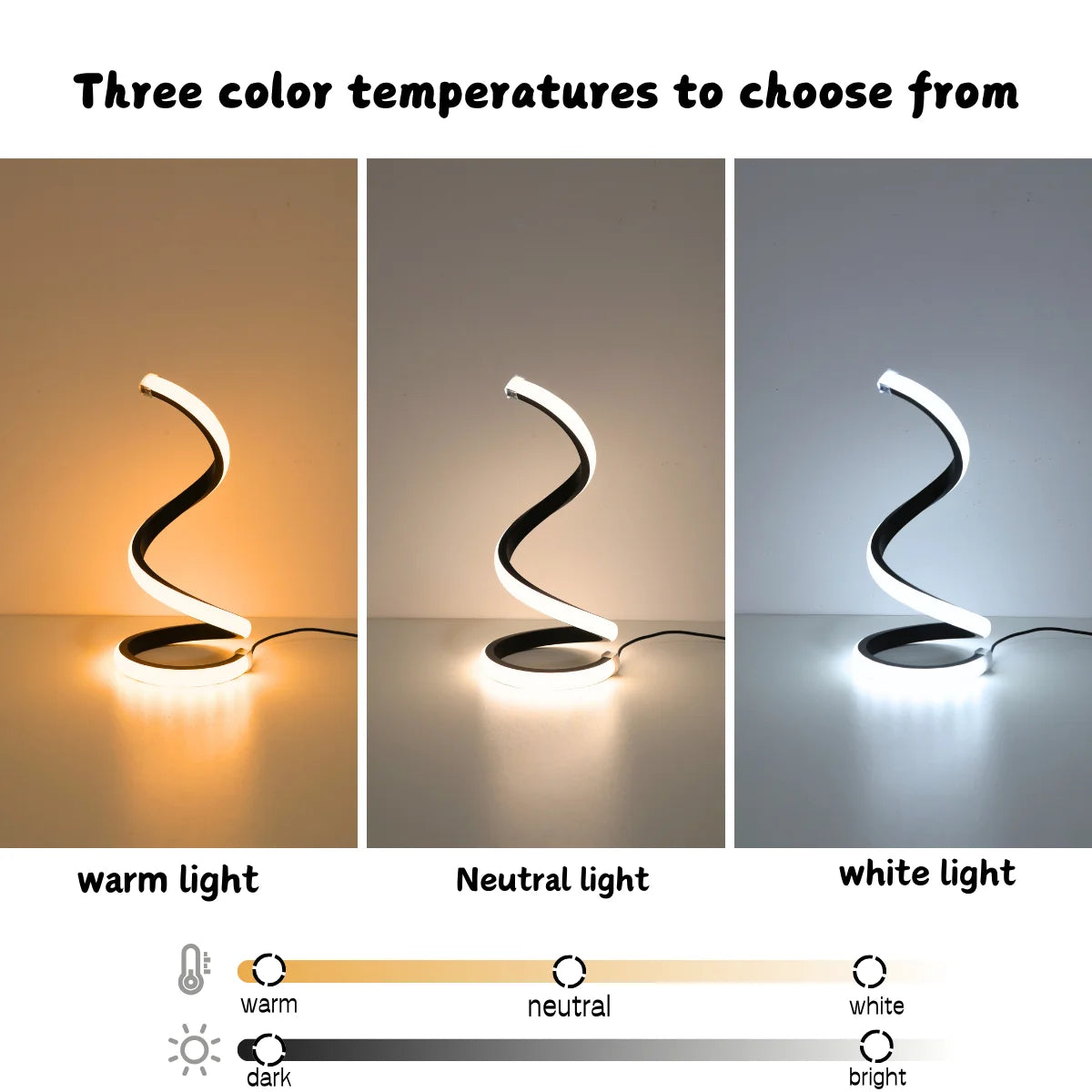 LED spiral de mesa