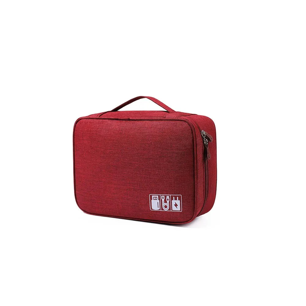 Multi-functional Large Capacity Waterproof Digital Electronic Organizer USB Data Line Charger Headphone Wire Travel Storage Bag