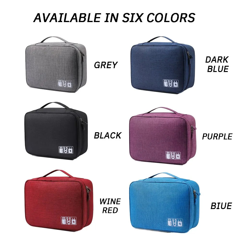 Multi-functional Large Capacity Waterproof Digital Electronic Organizer USB Data Line Charger Headphone Wire Travel Storage Bag