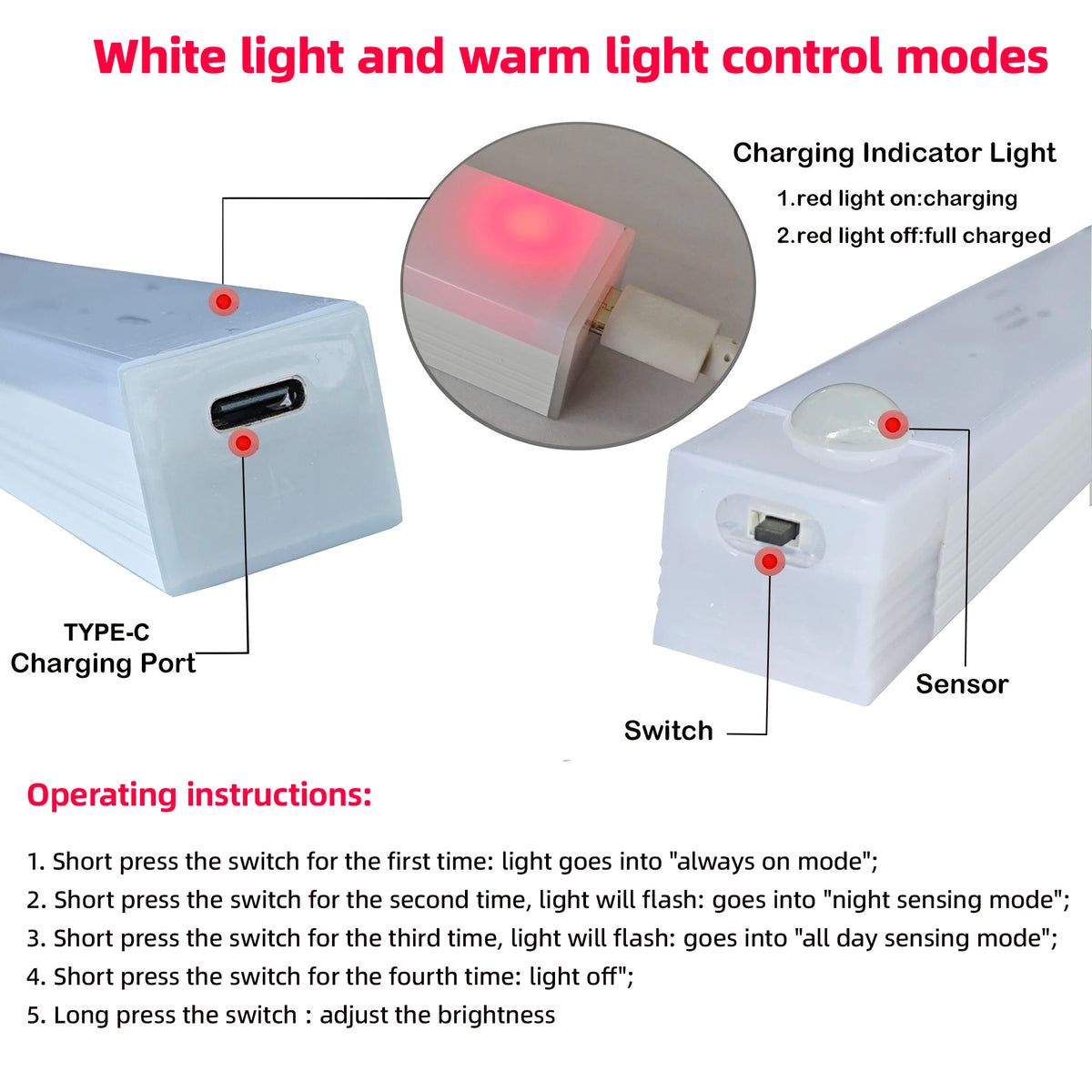Motion Sensor Lamp Night Wireless