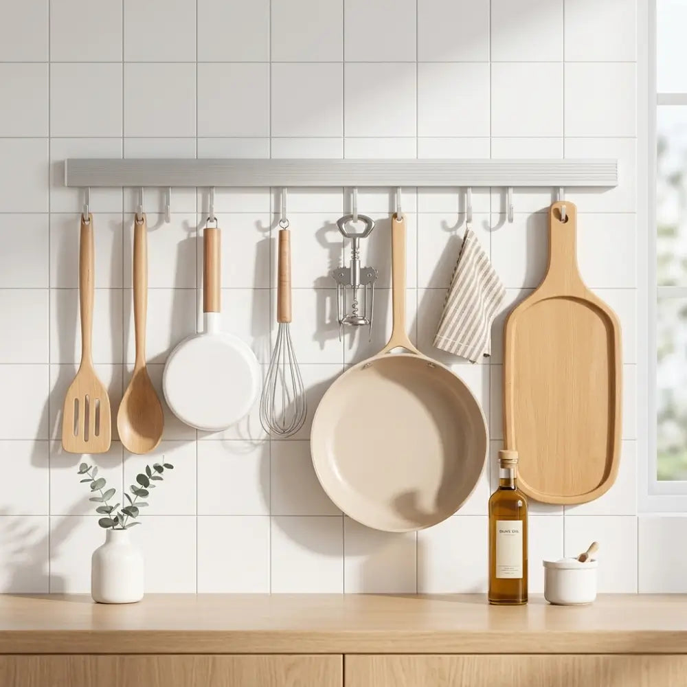 rangement cuisine mural