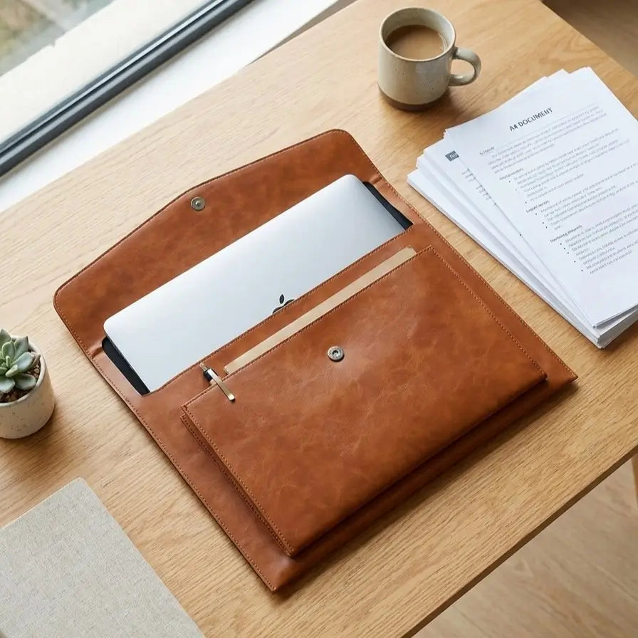  Ligne avec un ordinateur portable de 13 pouces et des documents au format A4 pour donner une idée de la taille.